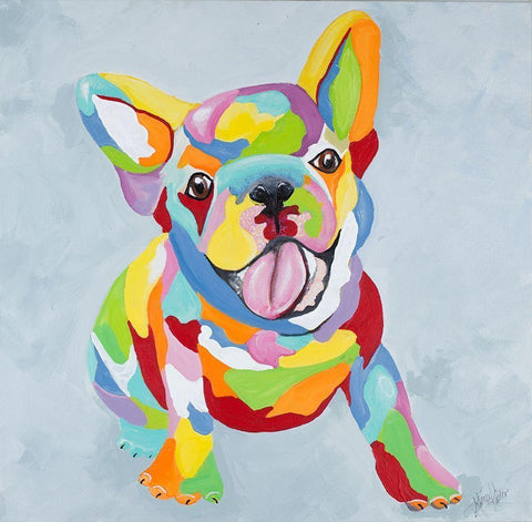 French Kiss I White Modern Wood Framed Art Print with Double Matting by Ritter, Gina