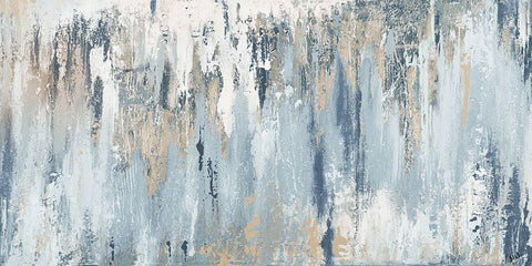 Blue Illusion Panel White Modern Wood Framed Art Print with Double Matting by Pinto, Patricia