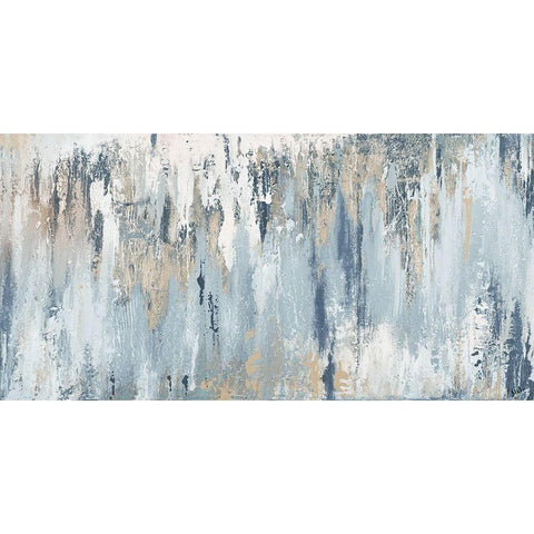 Blue Illusion Panel Black Modern Wood Framed Art Print by Pinto, Patricia