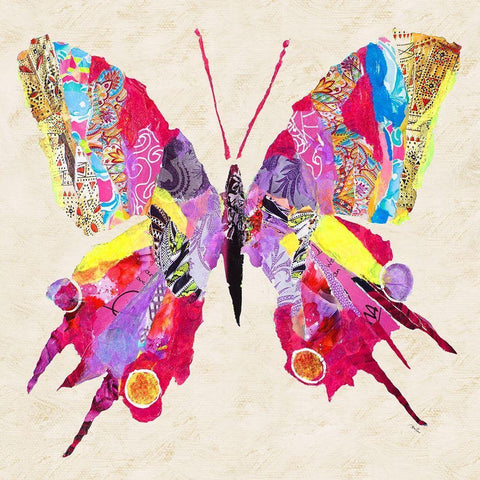 Brilliant Butterfly II Black Ornate Wood Framed Art Print with Double Matting by Ritter, Gina