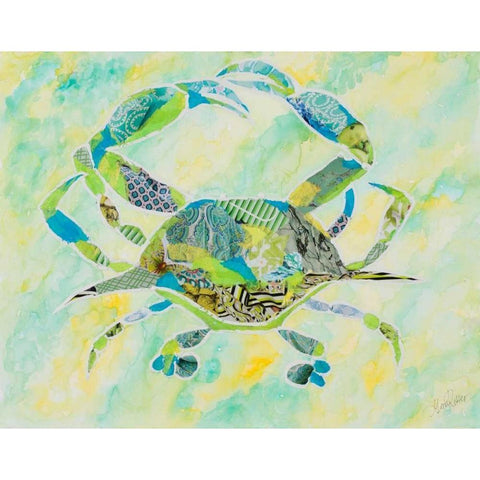 LaniKai Crab White Modern Wood Framed Art Print by Ritter, Gina