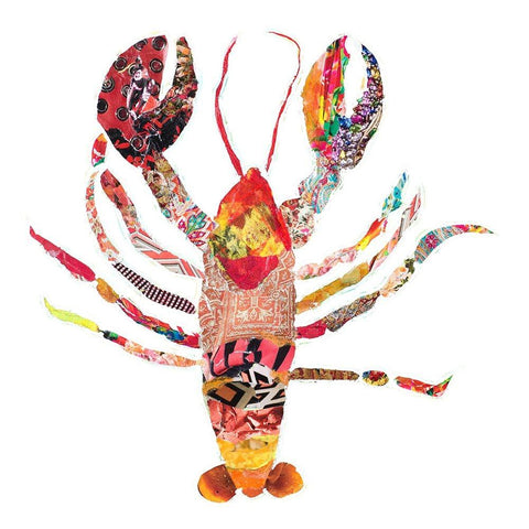 LaniKai Lobster on White Black Modern Wood Framed Art Print with Double Matting by Ritter, Gina