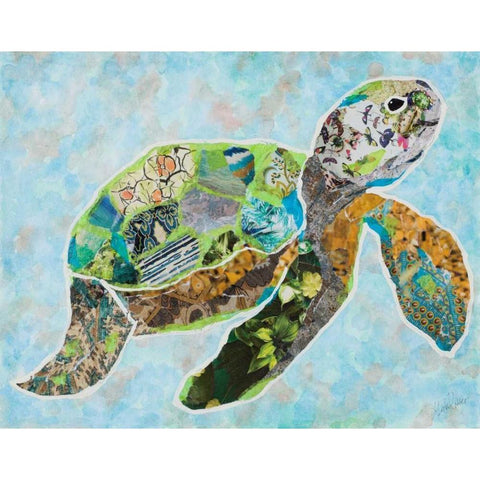 LaniKai Turtle Black Modern Wood Framed Art Print by Ritter, Gina