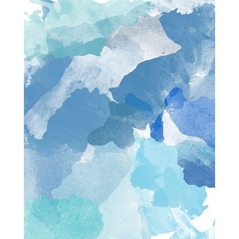 Blue Skies Black Modern Wood Framed Art Print by SD Graphics Studio