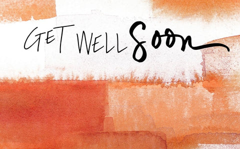 Get Well Soon White Modern Wood Framed Art Print with Double Matting by Loreth, Lanie