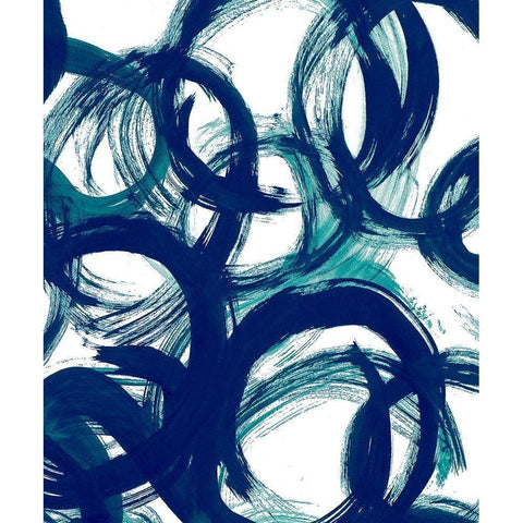 Ocean Strokes  Black Modern Wood Framed Art Print by Navas, Emily