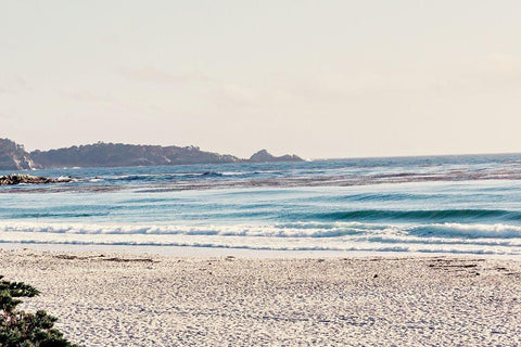 Morning Waves White Modern Wood Framed Art Print with Double Matting by Navas, Emily