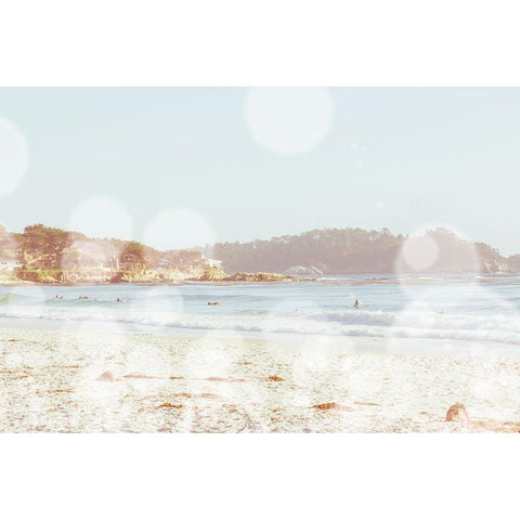 Sparkle Shore Black Modern Wood Framed Art Print by Navas, Emily