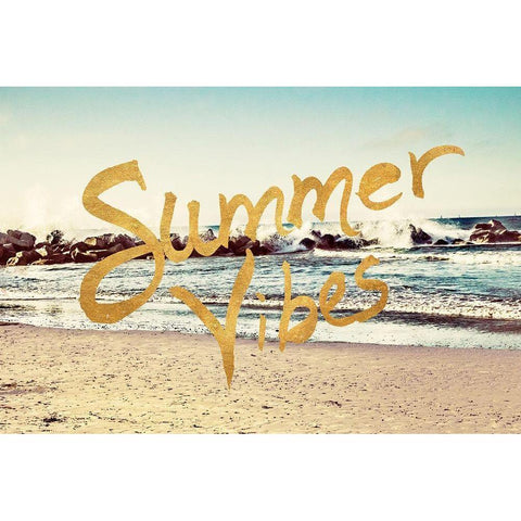 Summer Vibes White Modern Wood Framed Art Print by Navas, Emily