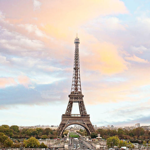 Eiffel Tower-Paris Black Modern Wood Framed Art Print by Navas, Emily