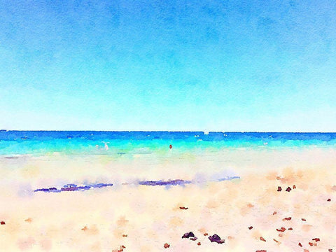 Ocean Wonder White Modern Wood Framed Art Print with Double Matting by Navas, Emily