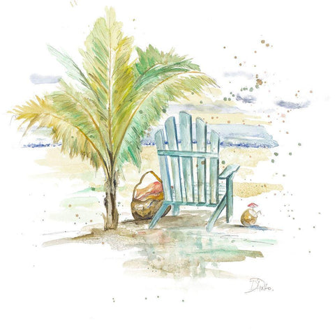 Happy Place II White Modern Wood Framed Art Print with Double Matting by Pinto, Patricia