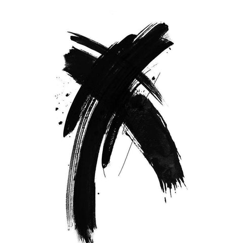 Black Wash I Black Modern Wood Framed Art Print by Pinto, Patricia