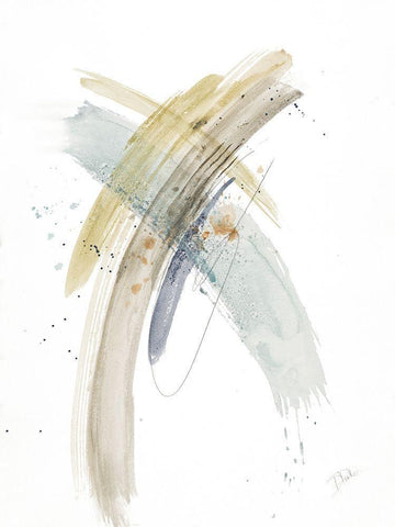 Color Wash White Modern Wood Framed Art Print with Double Matting by Pinto, Patricia