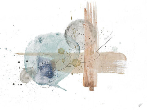 Soft Wash White Modern Wood Framed Art Print with Double Matting by Pinto, Patricia