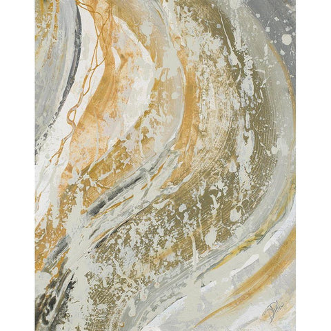 The Wave White Modern Wood Framed Art Print by Pinto, Patricia