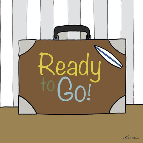 Ready To Go! Black Modern Wood Framed Art Print with Double Matting by Edwins, Hugo