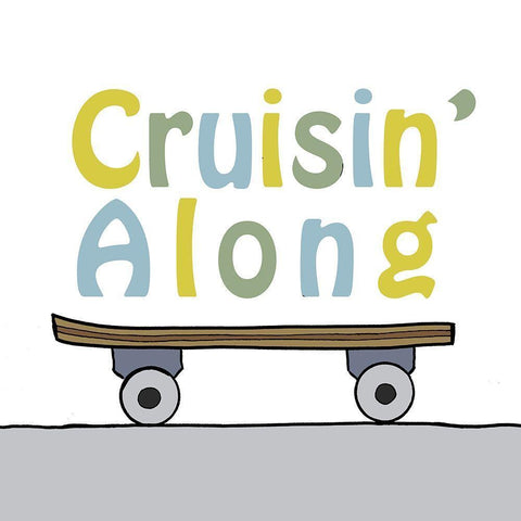 Cruisin Along Black Ornate Wood Framed Art Print with Double Matting by Edwins, Hugo