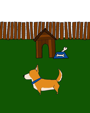 Another Doggy Dog Day I White Modern Wood Framed Art Print with Double Matting by Edwins, Hugo