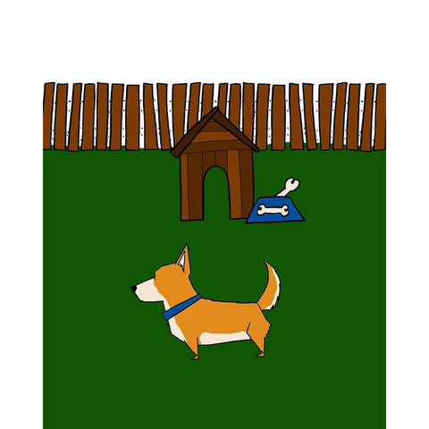 Another Doggy Dog Day I White Modern Wood Framed Art Print by Edwins, Hugo