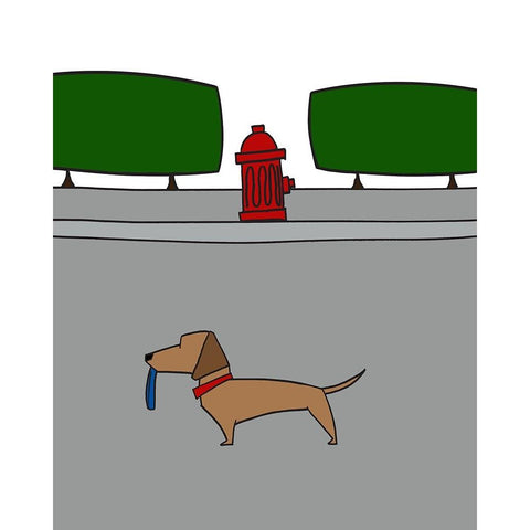 Another Doggy Dog Day IV Black Modern Wood Framed Art Print with Double Matting by Edwins, Hugo