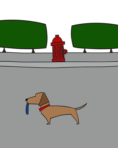 Another Doggy Dog Day IV Black Ornate Wood Framed Art Print with Double Matting by Edwins, Hugo