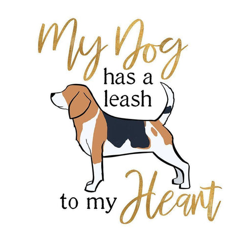 Puppy Positive I Gold Ornate Wood Framed Art Print with Double Matting by Edwins, Hugo