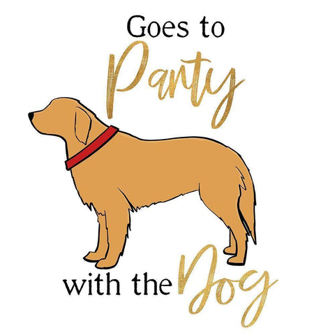 Puppy Positive III Gold Ornate Wood Framed Art Print with Double Matting by Edwins, Hugo