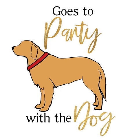 Puppy Positive III White Modern Wood Framed Art Print with Double Matting by Edwins, Hugo