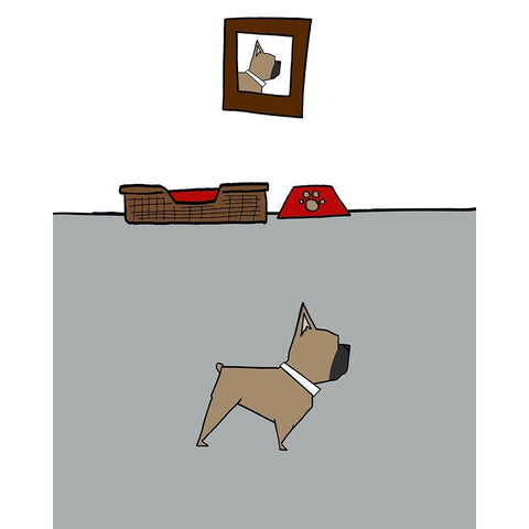 Another Doggy Dog Day III Black Modern Wood Framed Art Print with Double Matting by Edwins, Hugo