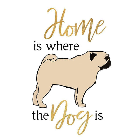 Puppy Positive II White Modern Wood Framed Art Print with Double Matting by Edwins, Hugo