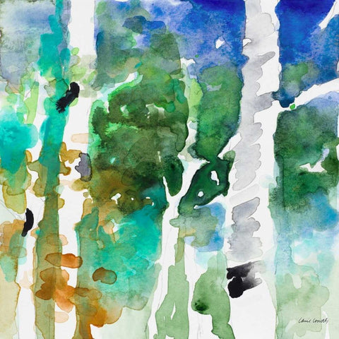 Up to the Northern Skies II White Modern Wood Framed Art Print with Double Matting by Loreth, Lanie