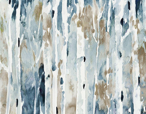 Blue Upon the Hill Black Ornate Wood Framed Art Print with Double Matting by Loreth, Lanie