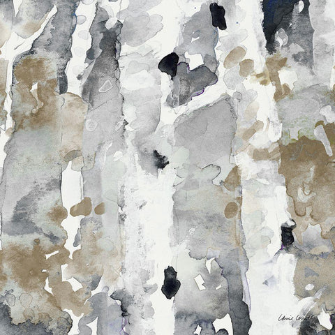 Evening Forest II White Modern Wood Framed Art Print with Double Matting by Loreth, Lanie