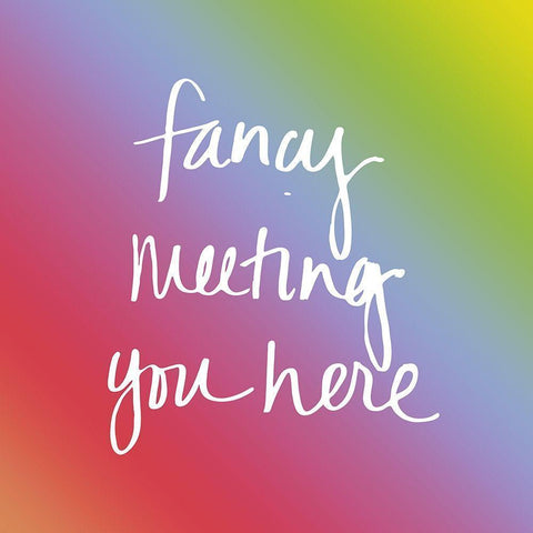 Fancy Meeting You Here White Modern Wood Framed Art Print by SD Graphics Studio