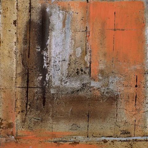 Coral On Silver I Black Modern Wood Framed Art Print with Double Matting by Pinto, Patricia