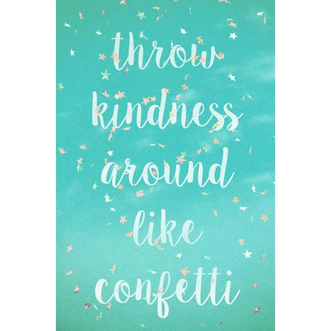 Like Confetti Black Modern Wood Framed Art Print with Double Matting by Peck, Gail