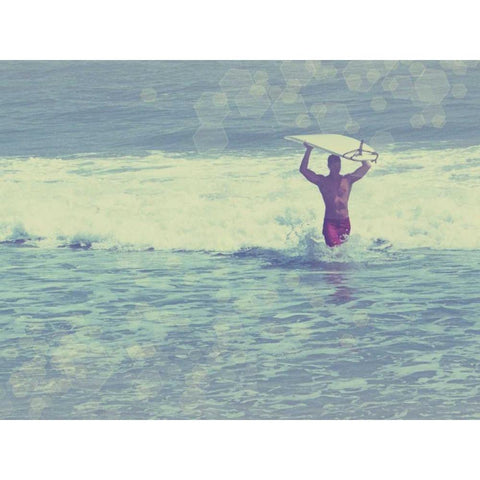 Surfer Black Modern Wood Framed Art Print by Peck, Gail