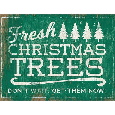 Holiday Wooden Signs I Black Modern Wood Framed Art Print by SD Graphics Studio