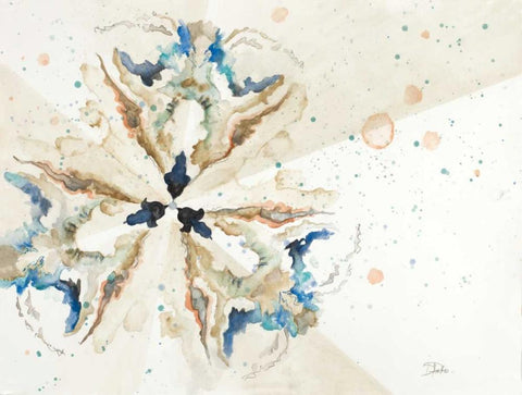 Constellation White Modern Wood Framed Art Print with Double Matting by Pinto, Patricia