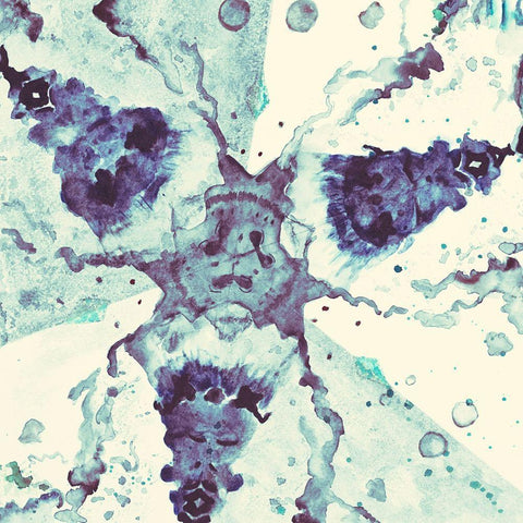 Kaleidoscope White Modern Wood Framed Art Print with Double Matting by Pinto, Patricia