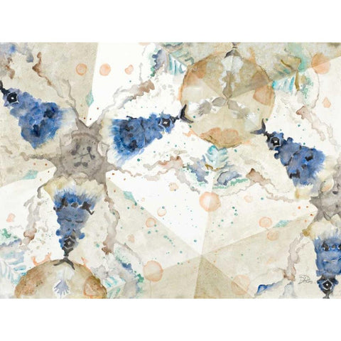 Watercolor Kaleidoscope Black Modern Wood Framed Art Print by Pinto, Patricia