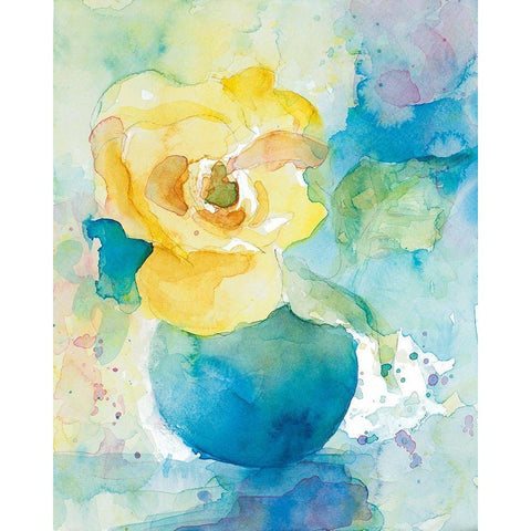 Abstract Vase of Flowers I White Modern Wood Framed Art Print by Loreth, Lanie