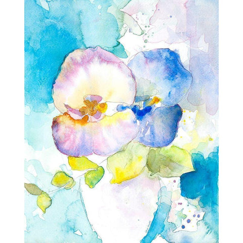 Abstract Vase of Flowers II Gold Ornate Wood Framed Art Print with Double Matting by Loreth, Lanie