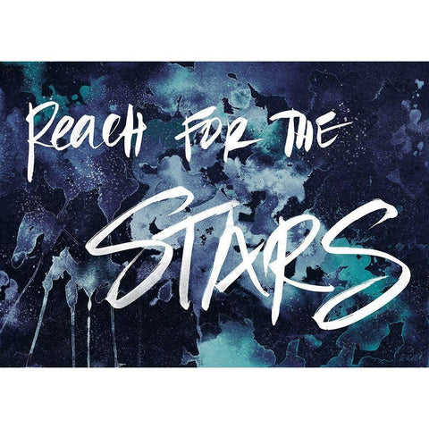 Reach For The Stars Black Modern Wood Framed Art Print with Double Matting by Loreth, Lanie