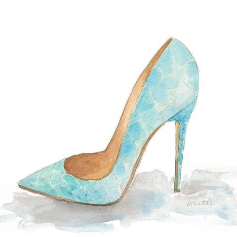 Penthouse Stiletto White Modern Wood Framed Art Print by Loreth, Lanie