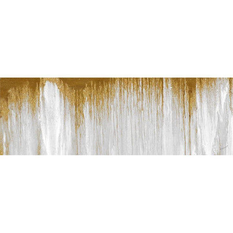 Golden Moss Panel White Modern Wood Framed Art Print by Gonzalez, Roberto