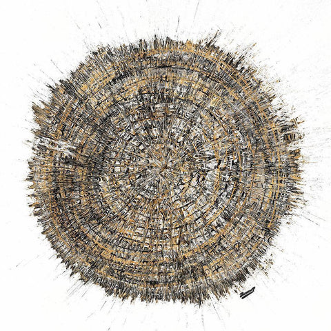 Mysterious Tree Ring White Modern Wood Framed Art Print by Gonzalez, Roberto