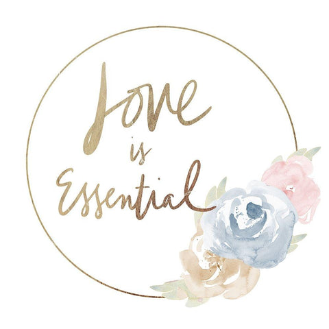 Love Is Essential White Modern Wood Framed Art Print by Loreth, Lanie