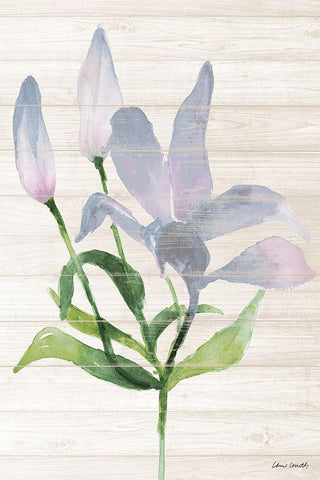 Lavender Paradise Lily Black Ornate Wood Framed Art Print with Double Matting by Loreth, Lanie